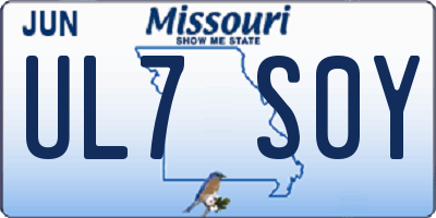 MO license plate UL7S0Y
