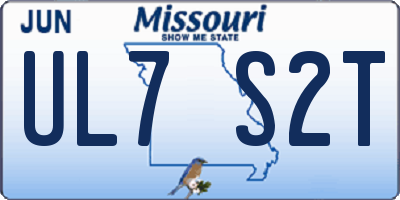 MO license plate UL7S2T