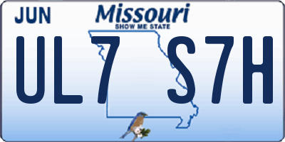 MO license plate UL7S7H