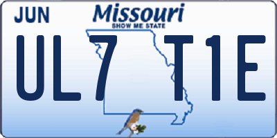 MO license plate UL7T1E