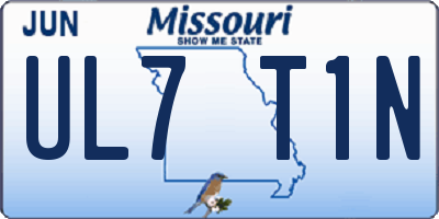 MO license plate UL7T1N