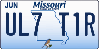 MO license plate UL7T1R