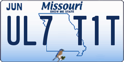 MO license plate UL7T1T