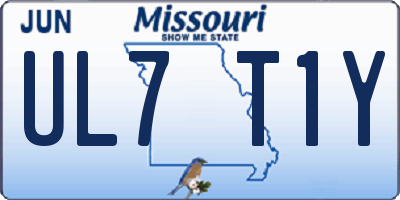 MO license plate UL7T1Y