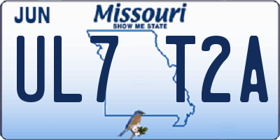 MO license plate UL7T2A