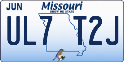 MO license plate UL7T2J