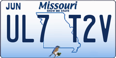 MO license plate UL7T2V