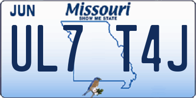 MO license plate UL7T4J