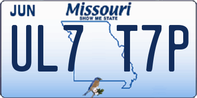 MO license plate UL7T7P