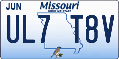 MO license plate UL7T8V