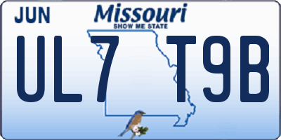 MO license plate UL7T9B