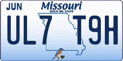 MO license plate UL7T9H