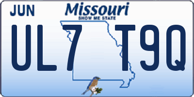 MO license plate UL7T9Q