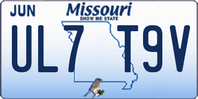 MO license plate UL7T9V