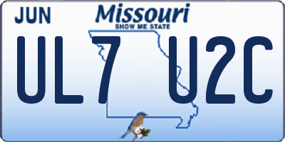 MO license plate UL7U2C