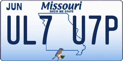 MO license plate UL7U7P