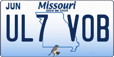 MO license plate UL7V0B