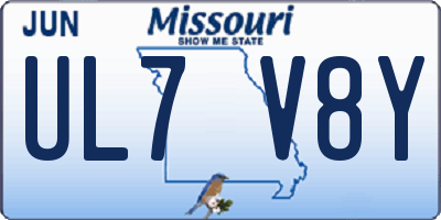 MO license plate UL7V8Y