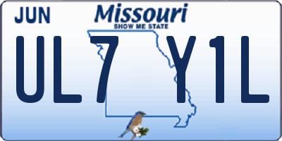 MO license plate UL7Y1L