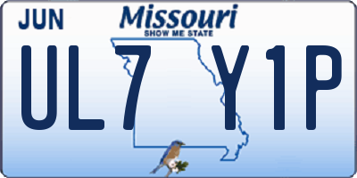 MO license plate UL7Y1P