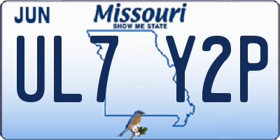 MO license plate UL7Y2P