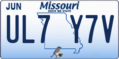 MO license plate UL7Y7V