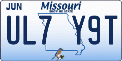 MO license plate UL7Y9T