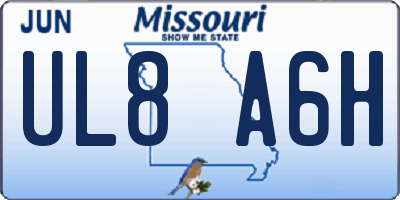 MO license plate UL8A6H