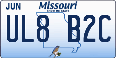 MO license plate UL8B2C