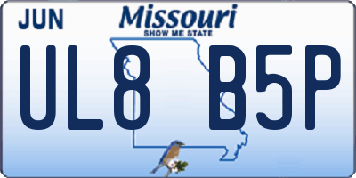 MO license plate UL8B5P