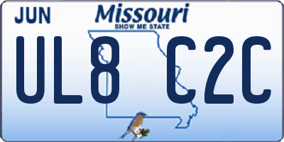 MO license plate UL8C2C