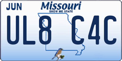 MO license plate UL8C4C