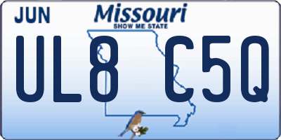 MO license plate UL8C5Q