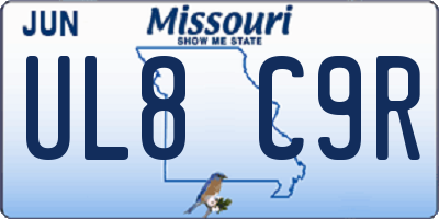 MO license plate UL8C9R