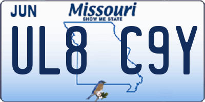 MO license plate UL8C9Y
