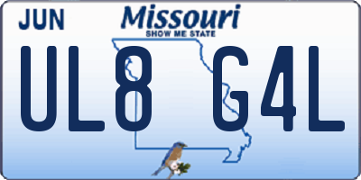 MO license plate UL8G4L
