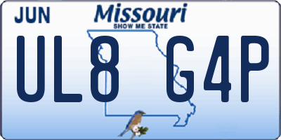 MO license plate UL8G4P