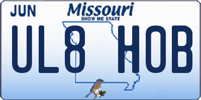 MO license plate UL8H0B
