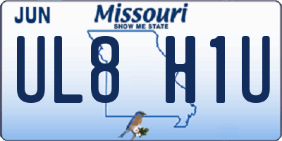 MO license plate UL8H1U