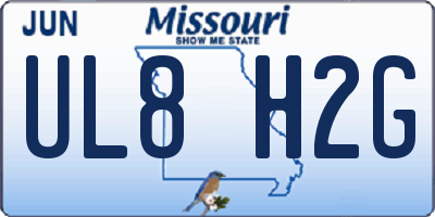 MO license plate UL8H2G