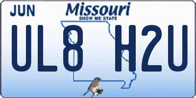 MO license plate UL8H2U