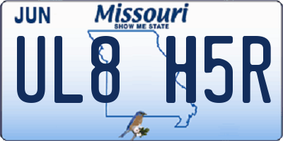 MO license plate UL8H5R