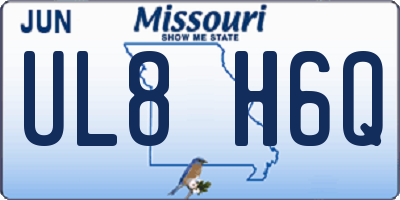MO license plate UL8H6Q