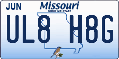 MO license plate UL8H8G