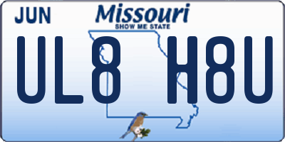 MO license plate UL8H8U