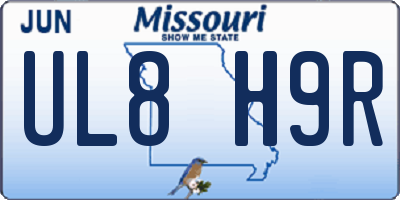 MO license plate UL8H9R