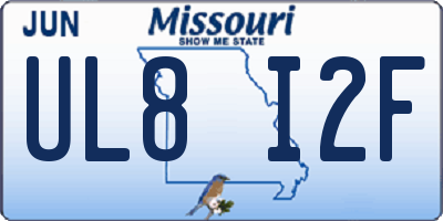 MO license plate UL8I2F