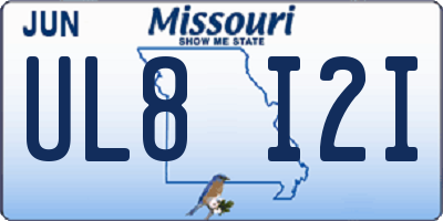 MO license plate UL8I2I