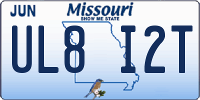 MO license plate UL8I2T
