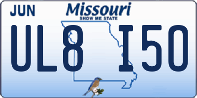 MO license plate UL8I5O